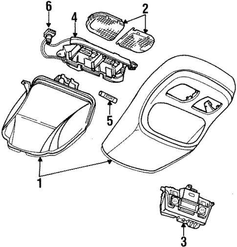 Overhead Console for 1998 Dodge Ram 1500 #0