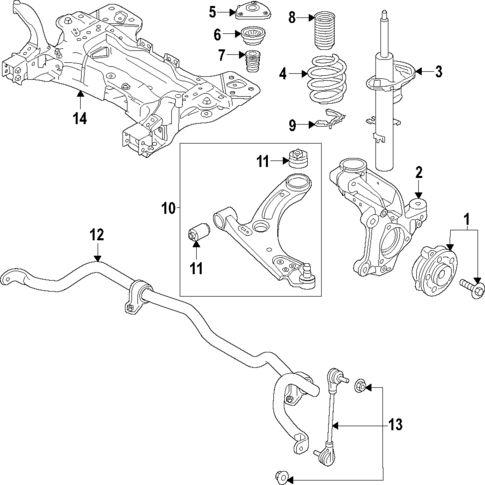 Front Suspension for 2025 Volvo EC40 #1