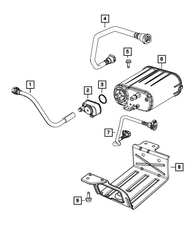 5147105AD - Emission Controls: Vapor Canister Bracket for Mopar Image