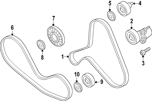 Belts & Pulleys for 2023 Porsche Macan #3