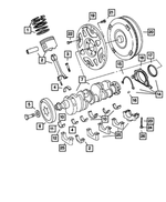 68102977AB - Engine 5.7L Eight Cylinder [EZB]: Crankshaft Bearing Package for Mopar Image