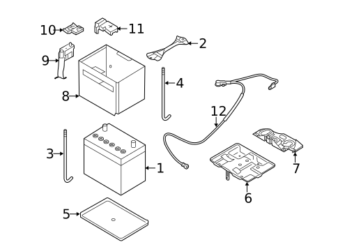 Battery & Related Components for 2017 Nissan NV200 #0