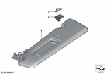 51448059057 - : Sun Visor With Mirror Left for BMW Image