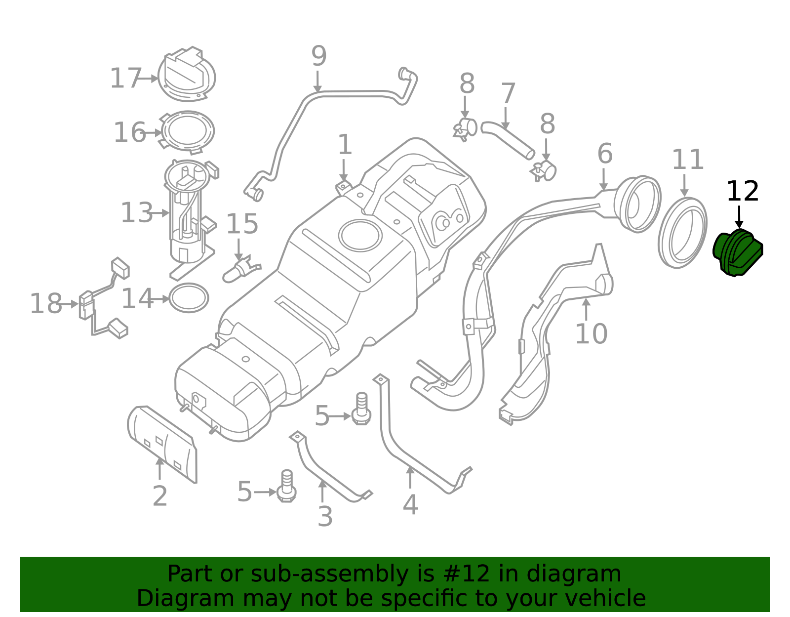2012-2024 Nissan Cap 17251-ZZ62D | OEM Parts Online