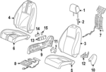 81121T95A01ZA - : Seat Back Cover for Honda: CR-V Image