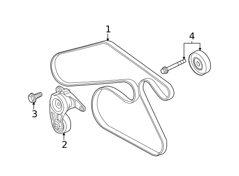 Belts & Pulleys for 2009 Saturn Outlook #0