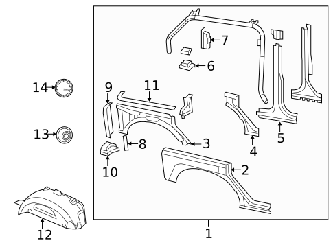 Quarter Panel & Components for 2018 Jeep Wrangler JK #0