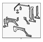 68002324AI - Body: Quarter Panel Assembly for Jeep: Wrangler, Wrangler JK Image