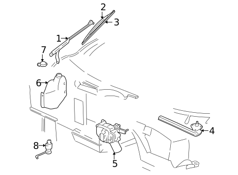 Wiper & Washer Components for 1997 Chevrolet Corvette #0