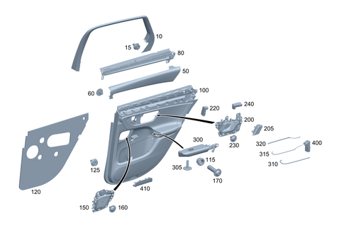 Rear Door Trim for 2018 Mercedes-Benz GLC350e #0