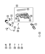 68444088AA - Fuel and Accelerator Pedal: Air Inlet Duct for Dodge: Hornet | Fiat: 500X | Jeep: Renegade Image