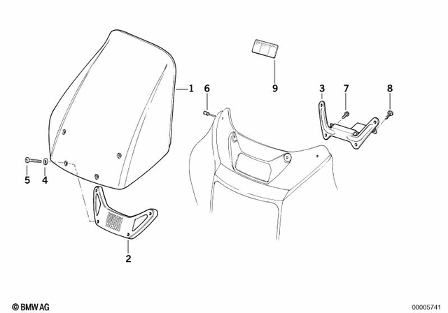 46632313000 - Frame and Mounting Parts: Windshield, Clear -  for BMW-Motorrad Image image