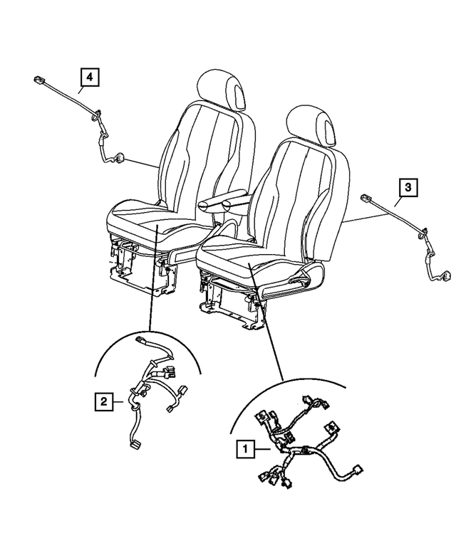 5175744AA - : Power Seat Wiring, Drivers Side for Mopar Image