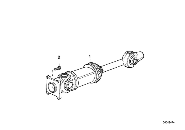 26111458000 - Rear Axle, Rear-Wheel Drive, Suspension: Drive Shaft -  for BMW-Motorrad Image