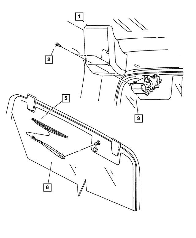 55155322AC - Wiper/Lock Cylinder and Keys: Windshield Wiper Motor for Mopar Image