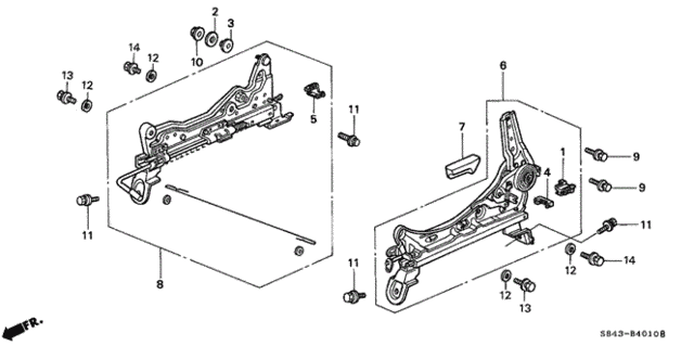 Front Seat Components (L.) (Manual Seat) for 2001 Honda Accord #0