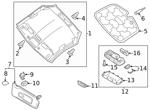 Interior Trim - Roof for 2020 Audi TT RS Quattro #0