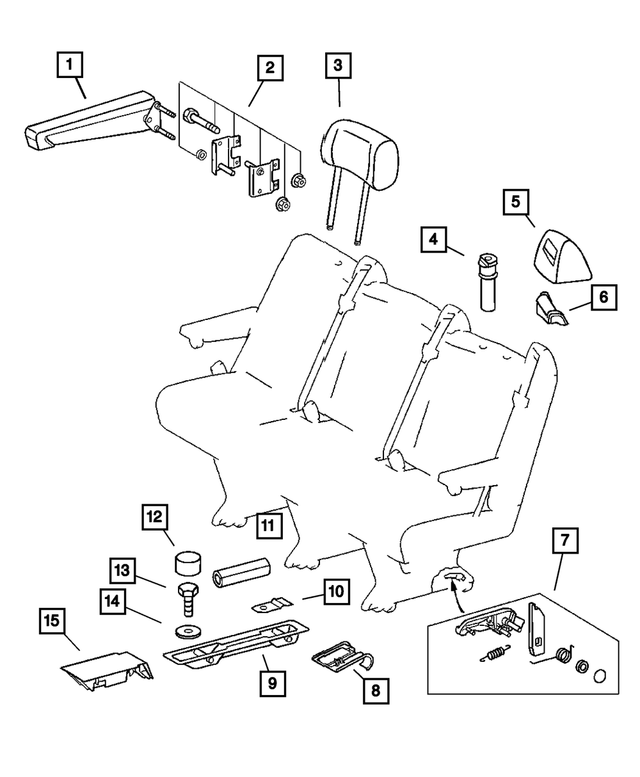 ZN58CSSAA - Interior Trim: Rear Seat Armrest for Mopar Image