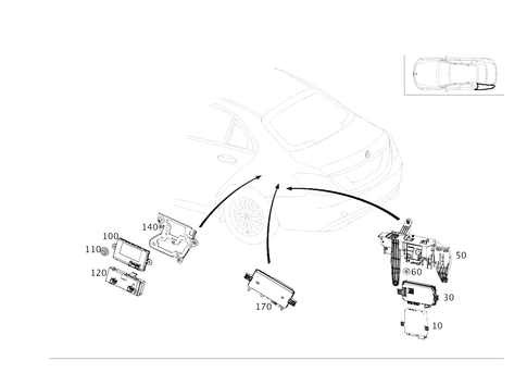 Control Units and Relays in Trunk for 2015 Mercedes-Benz C400 #0