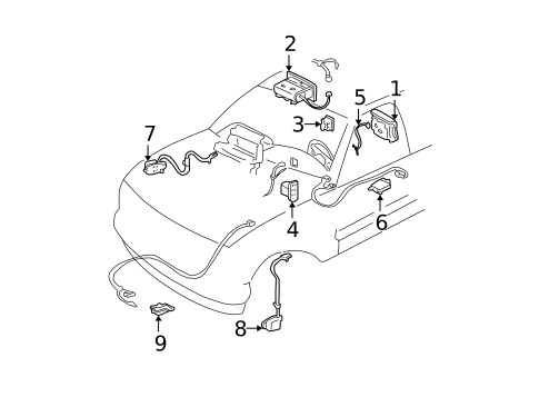 Air Bag Components for 1995 GMC K3500 Pickup #0