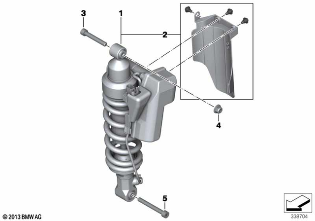 33538537923 - : Set, Splash Guard For Spring Strut - M6 for BMW-Motorrad Image