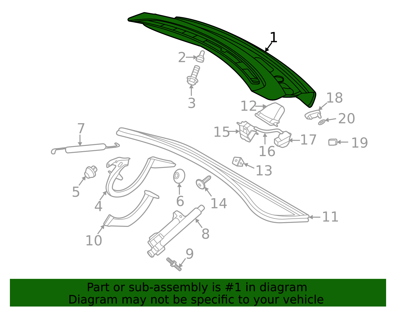 2020-2026 Porsche Taycan Trunk Lid 9J1-827-025-BY-GRV | OEM Parts
