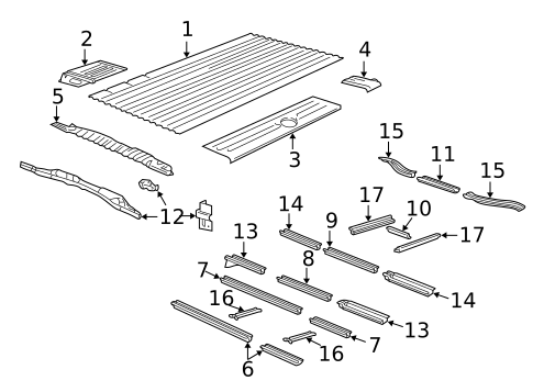 Rear Floor & Rails for 2012 GMC Savana 3500 #0