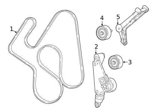 Belts & Pulleys for 2023 Jeep Gladiator #0