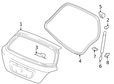 Gate & Hardware for 2002 Honda Civic #0