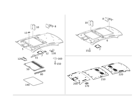 Headliner for 2012 Mercedes-Benz S400 #0