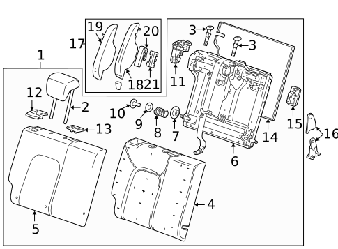 Rear Seat Components for 2016 Chevrolet Sonic #1