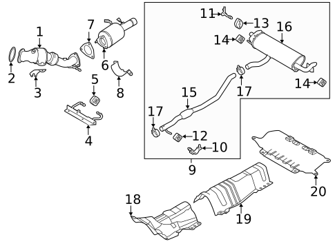 Exhaust Components for 2017 Land Rover Range Rover Evoque #1