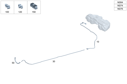 Fuel Lines, Gasoline Vehicle for 2015 Mercedes-Benz C400 #0