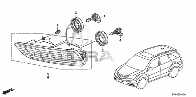 Foglight for 2012 Acura MDX #0