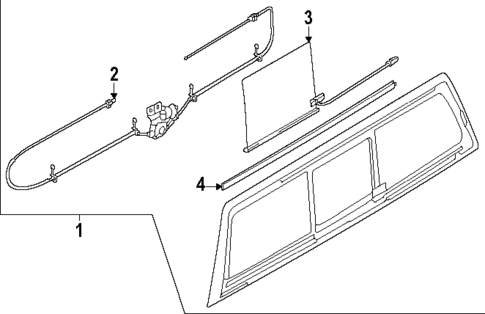 Glass & Hardware - Back for 2024 Ford F-350 Super Duty #0
