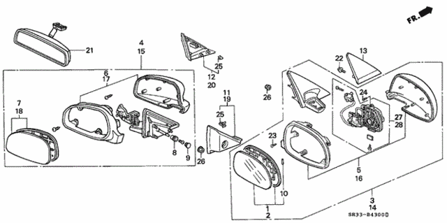 Mirror for 1995 Honda Civic #0