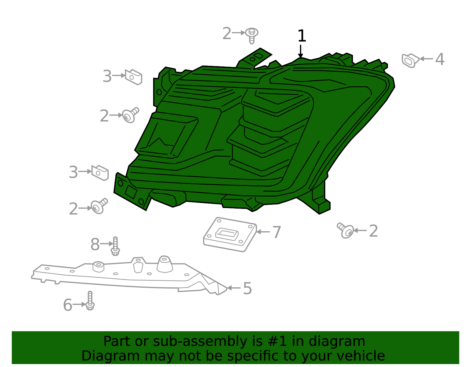 Lx出品 2018-2021 Ford Expedition Composite Assembly jl1z13008l