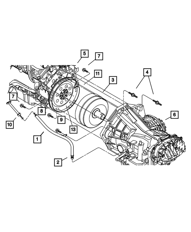6507424AA - Engine 2.7L Six Cylinder: Double Ended Stud, Engine Block To Transmission for Chrysler: 300, 300M, Concorde | Dodge: Challenger, Charger, Intrepid, Magnum Image