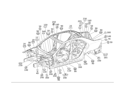 Expansion Plugs, Grommets for 2006 Mercedes-Benz E320 #0