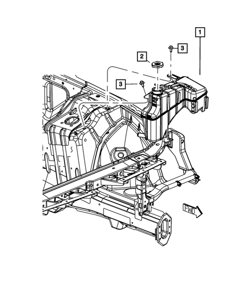 Engine Coolant Reservoir (Bottle) for 2008 Dodge Challenger #0