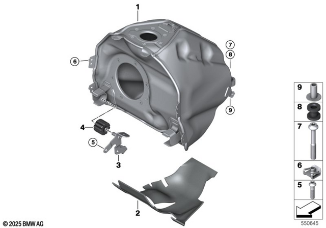 16117921850 - Fuel Supply: Heat Shield Fuel Tank -  for BMW-Motorrad Image