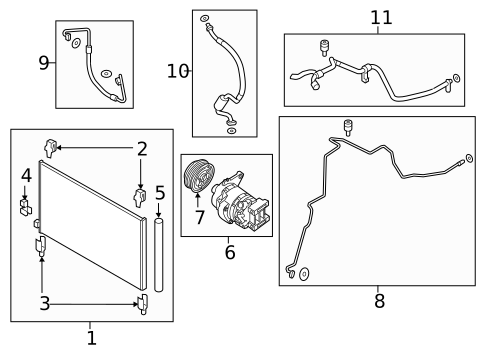 Condenser, Compressor & Lines for 2017 Nissan Murano #0