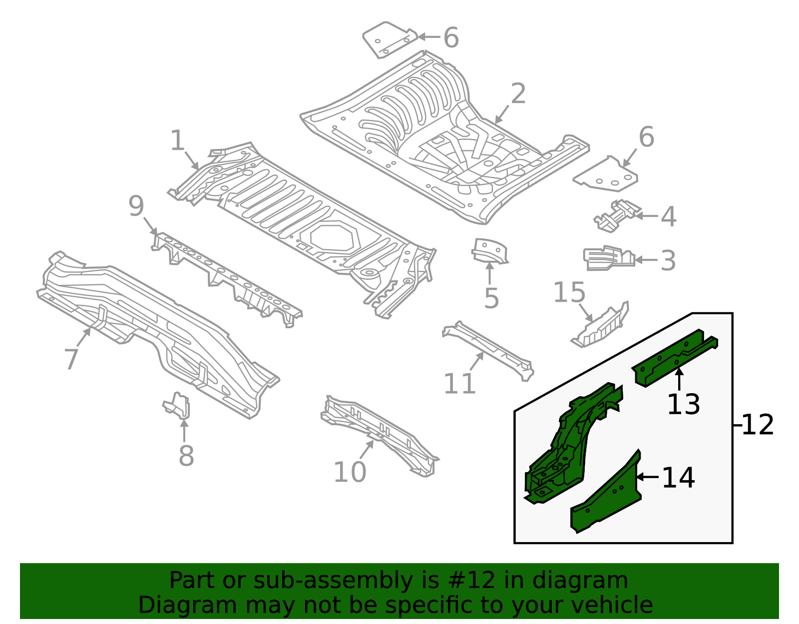 G5511-3WCMA - Frame Side Member Assembly 2014-2019 Nissan Versa Note ...