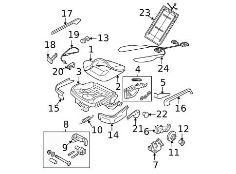 Front Seat Components for 2000 Volkswagen Beetle #1