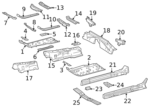 Floor & Rails for 2018 Lexus LC500 #0