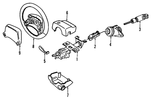 Steering Wheel for 1995 Chrysler New Yorker #0