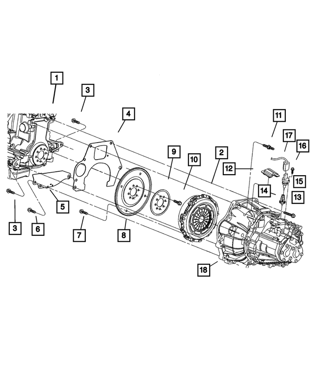 6503523 - NVG Manual Transaxle 5 Speed: Hex Head Bolt for Mopar Image
