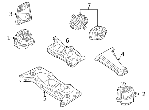 Engine & Trans Mounting for 2011 BMW 750i #0