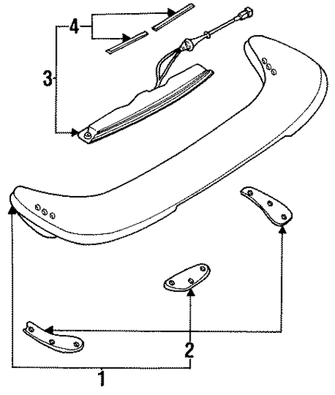 Spoiler for 1994 Mazda MX-6 #0