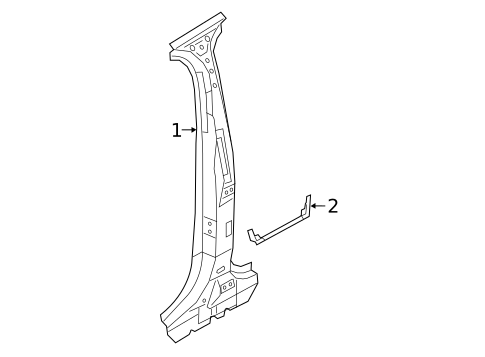 Center Pillar for 2023 Audi A8 Quattro #0